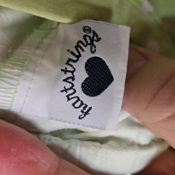 Hartstrings, Girls Skirt, Skort, Sz 8, Green, Chartreuse, White Polka Dot, Bows - Picture 3 of 9